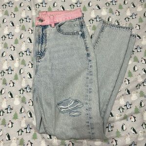 AE Distressed Mom Jean